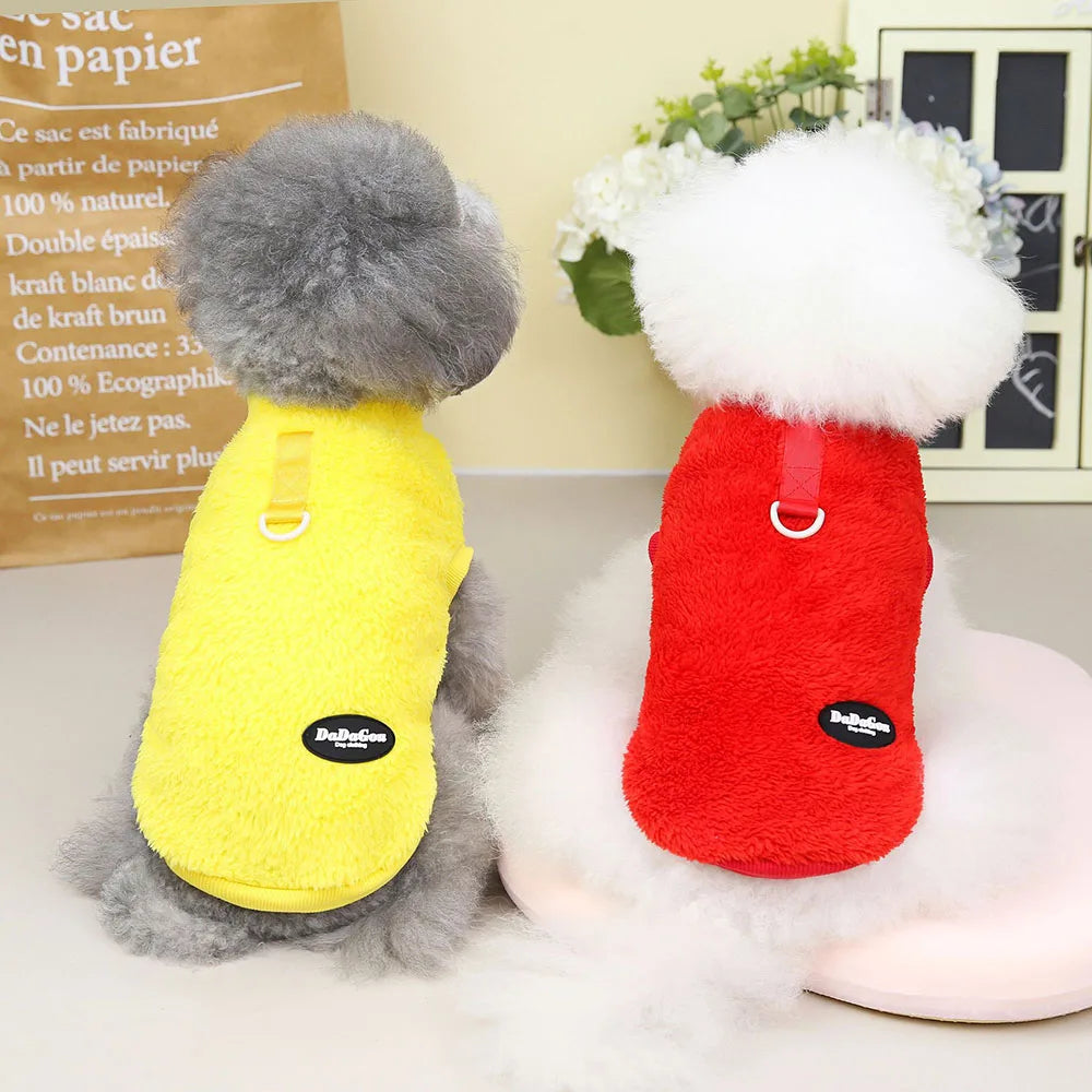 puppy clothes Warm Fleece Dog Sweater for Small Pets