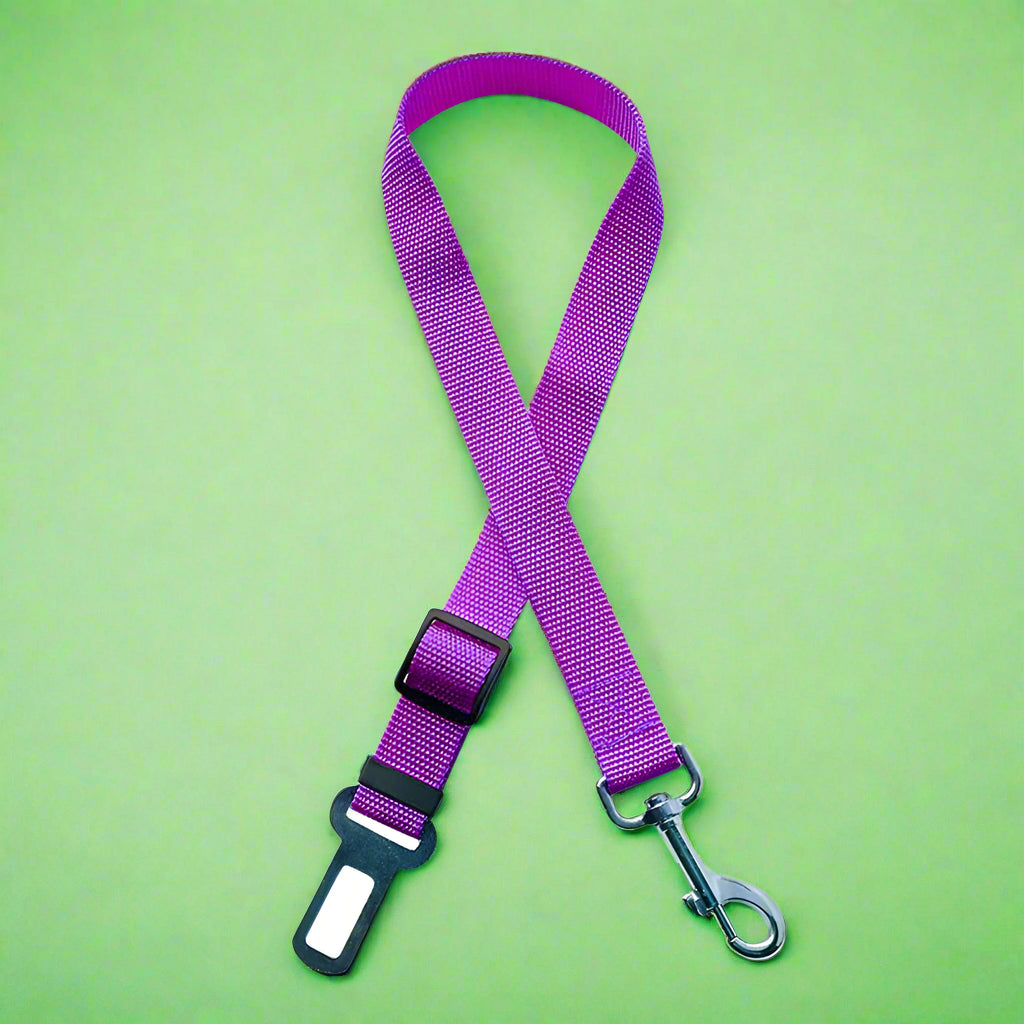 purple Adjustable Pet Car Seat Belt Safety Leash