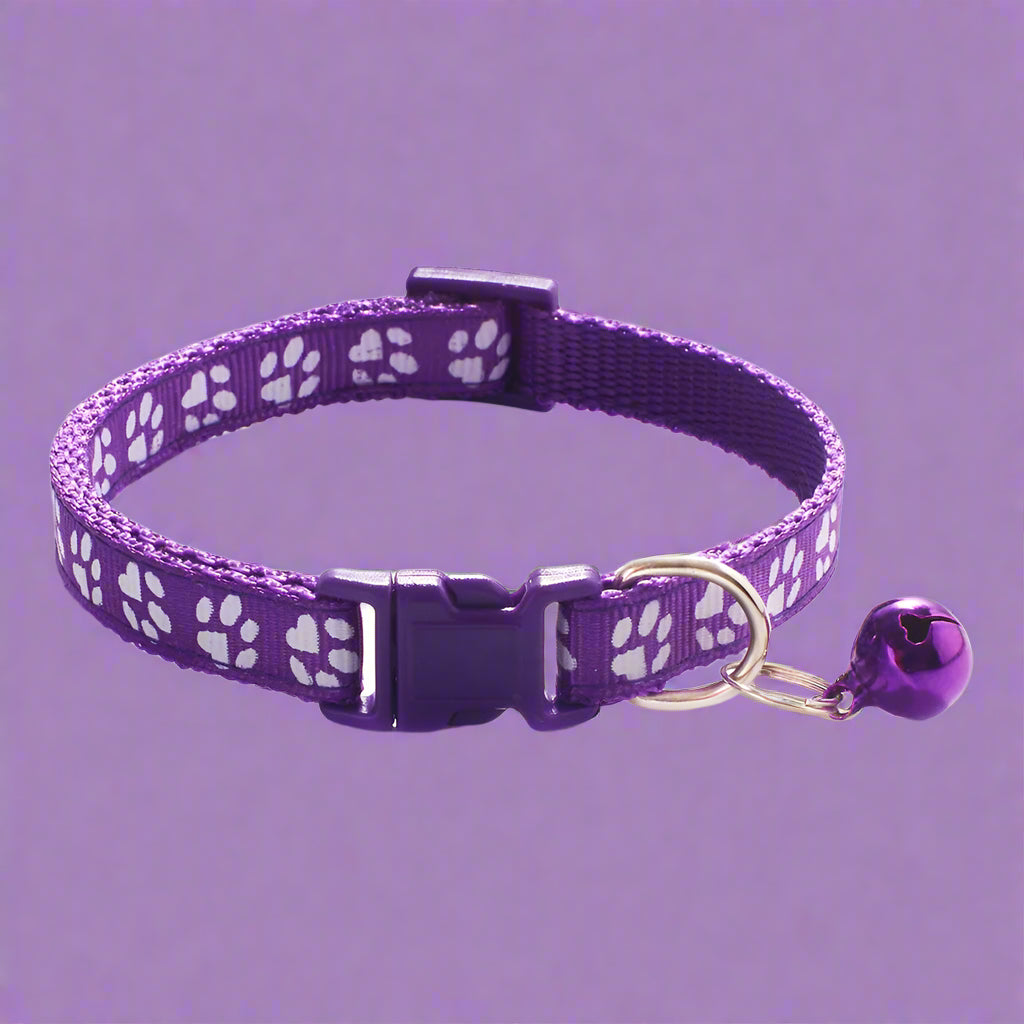 purple Kitten Collar with Bell – Adjustable and Safe Fit