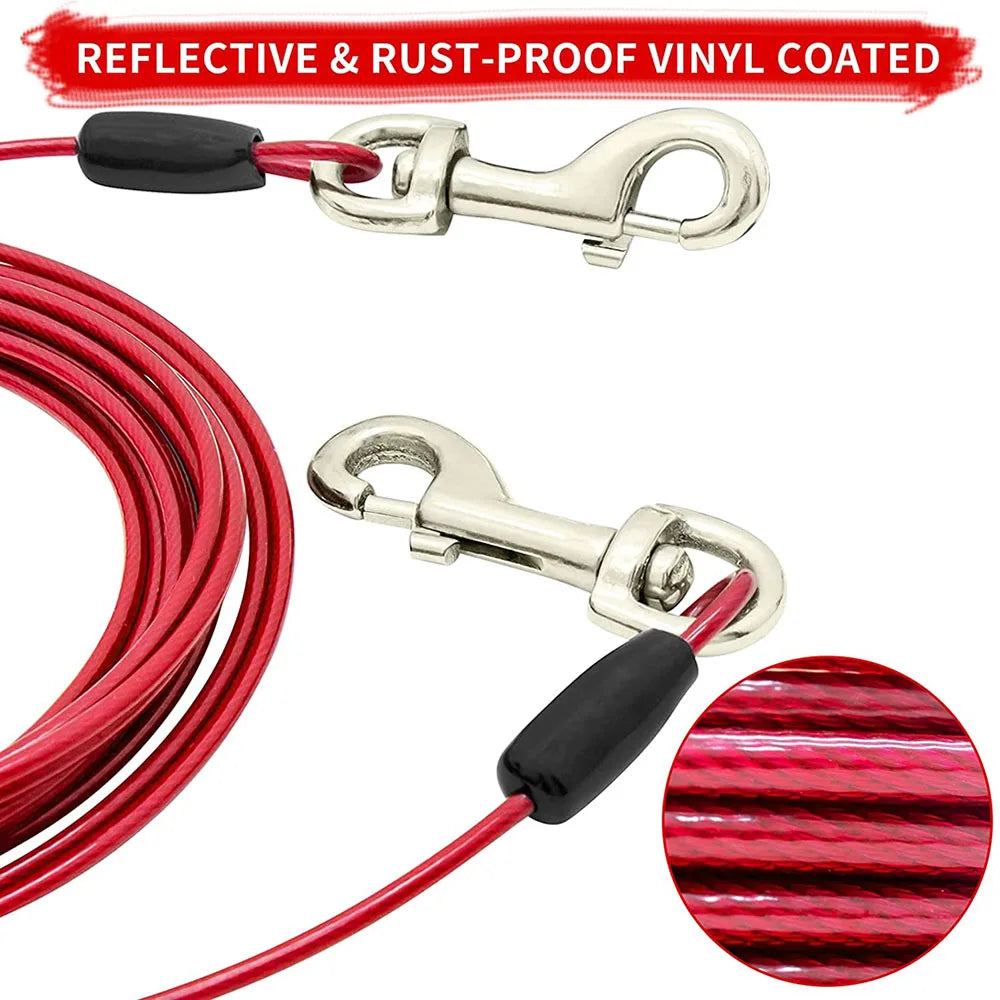 safe walking leash
 Strong Dog Cable Leash for Outdoor Use