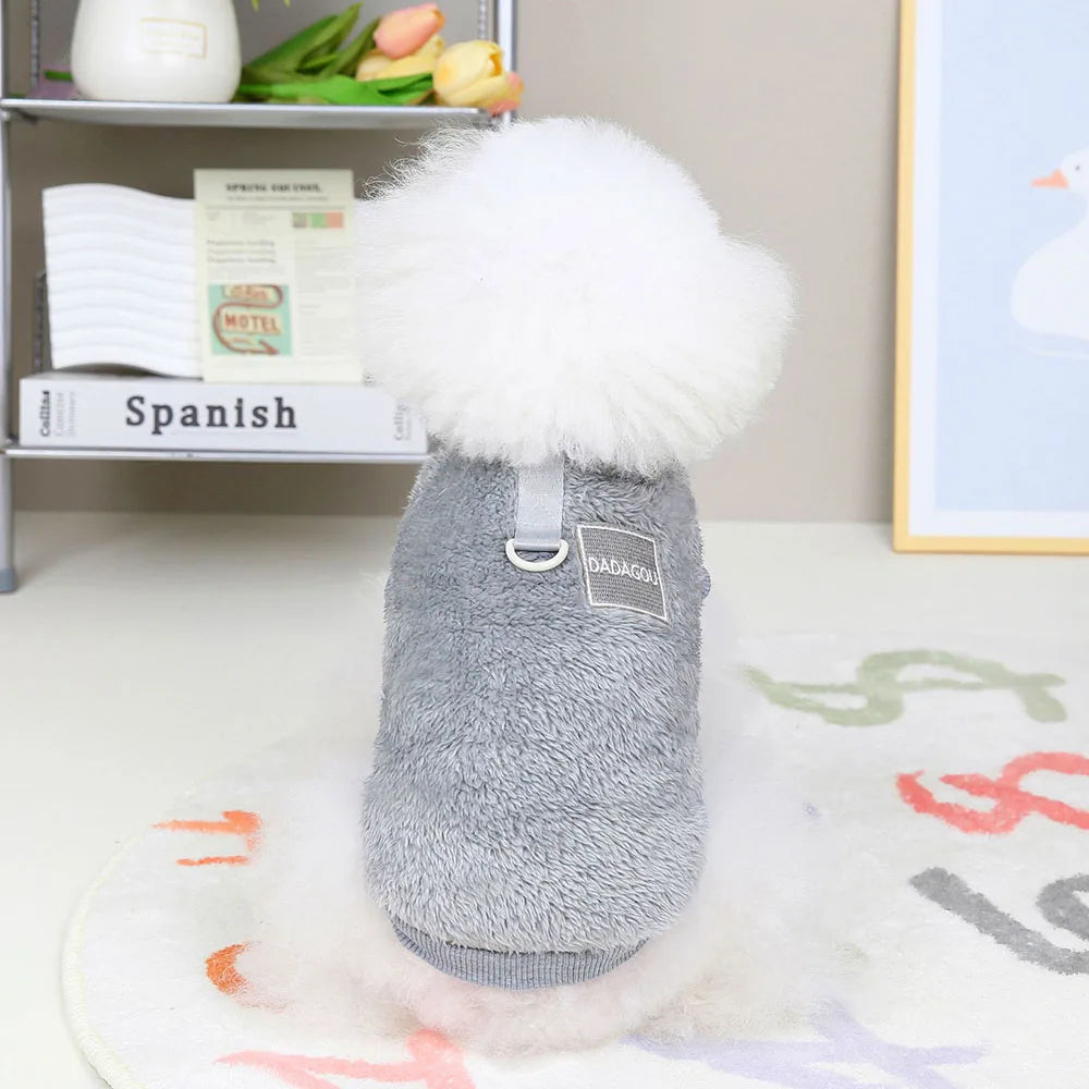 shop pet clothes Warm Fleece Dog Sweater for Small Pets