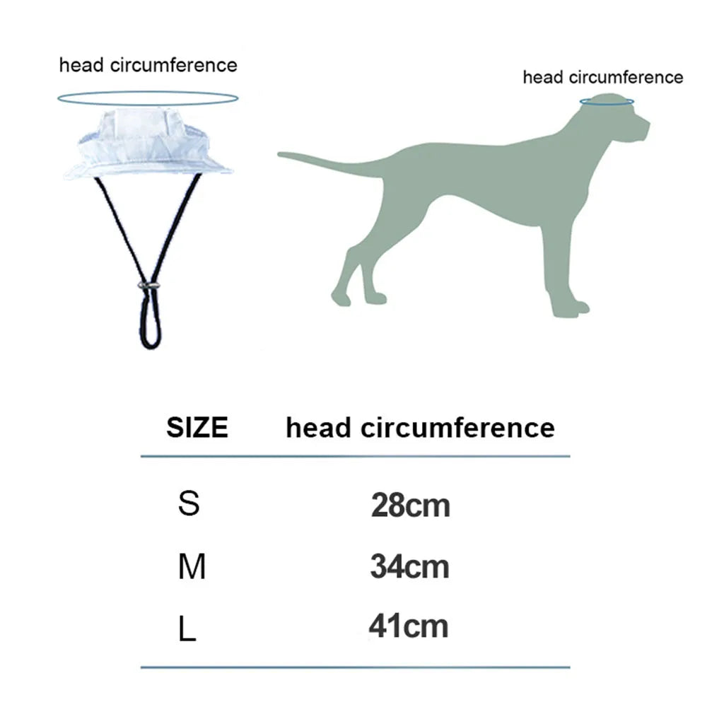 size Adjustable Tie-Dye Dog Hat with Ear Holes