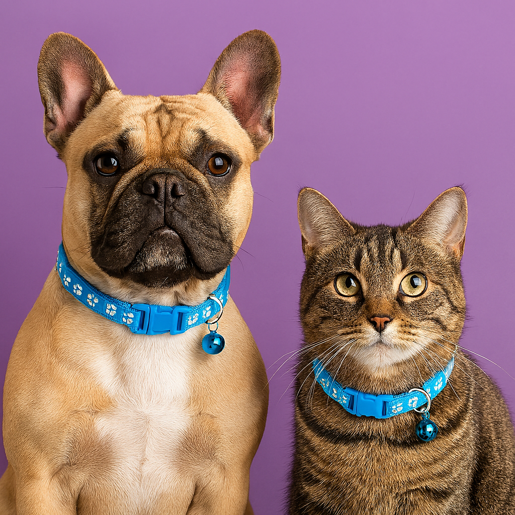 sky blue - Kitten & Puppy Collar with Bell