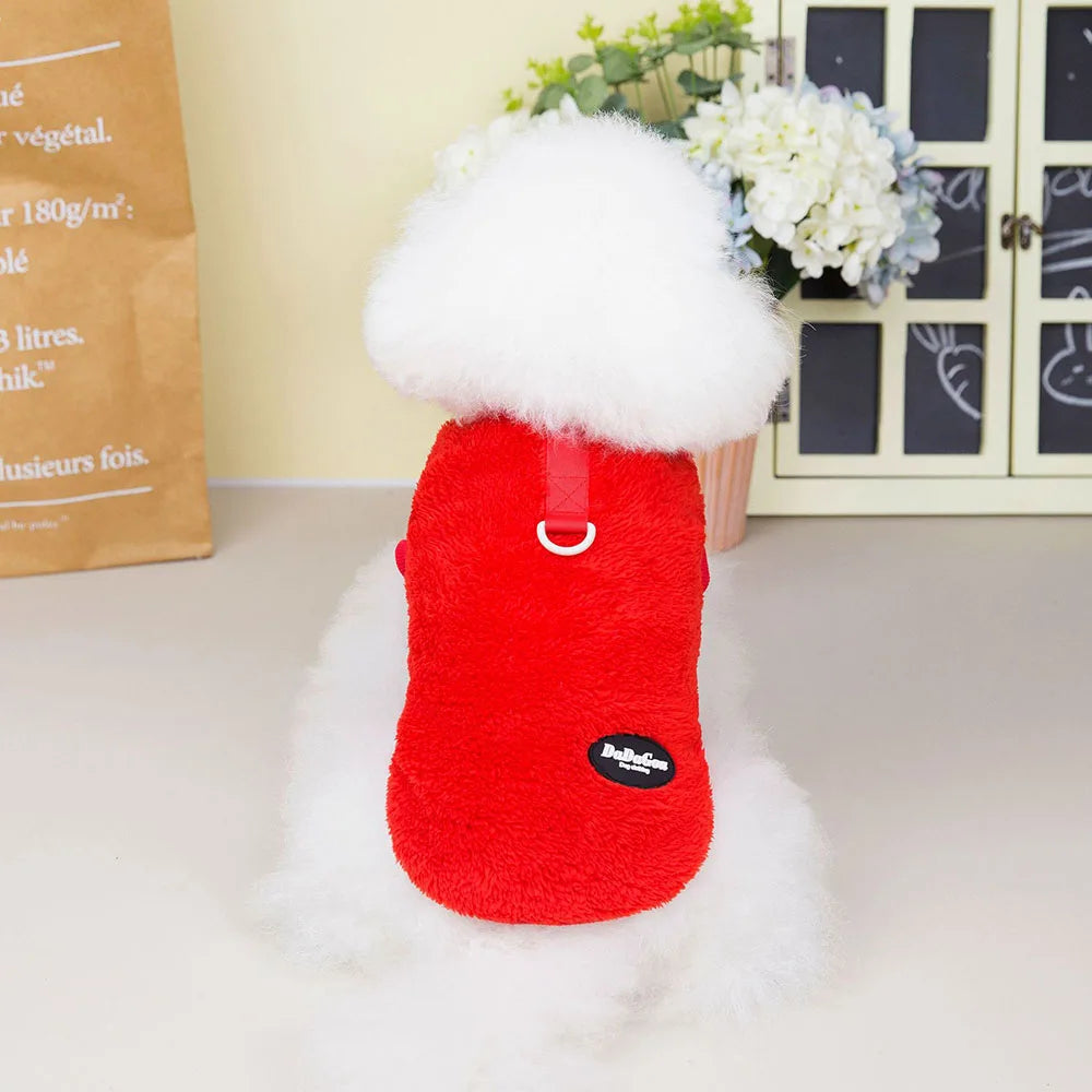 warm clothes for dogs in cold weather
 Warm Fleece Dog Sweater for Small Pets