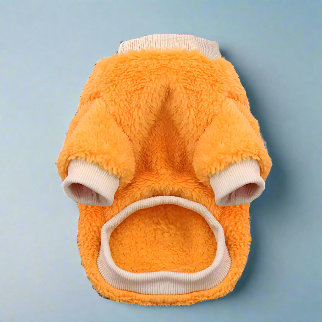 yellow Fleece Winter Pet Coat for Dogs & Cats