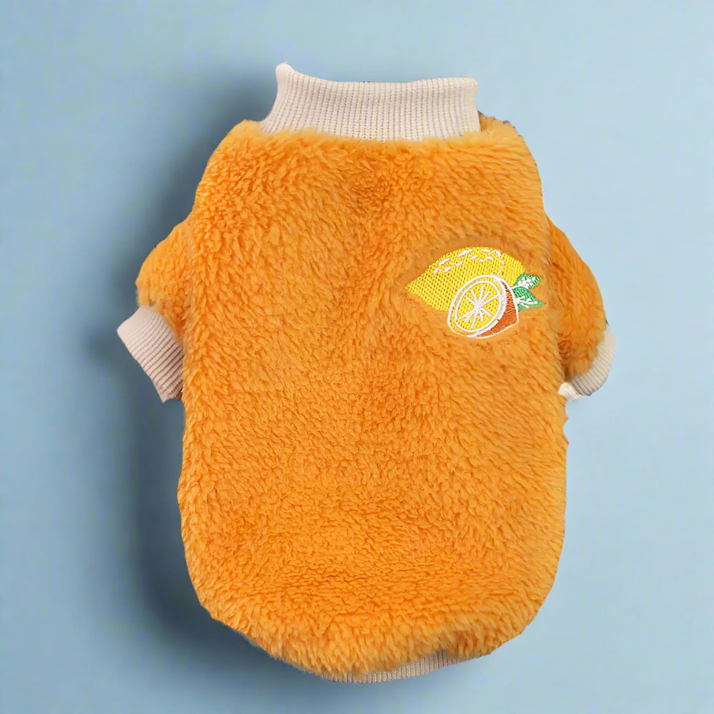 yellow Soft Fleece Winter Pet Coat for Dogs & Cats
